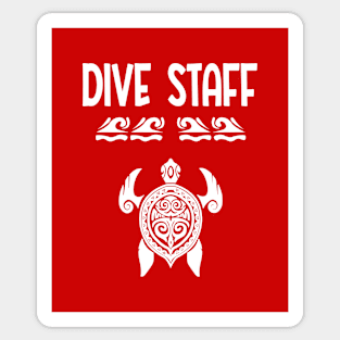 Polynesian Turtle Tattoo Design -Dive Staff Scuba Diving Sticker